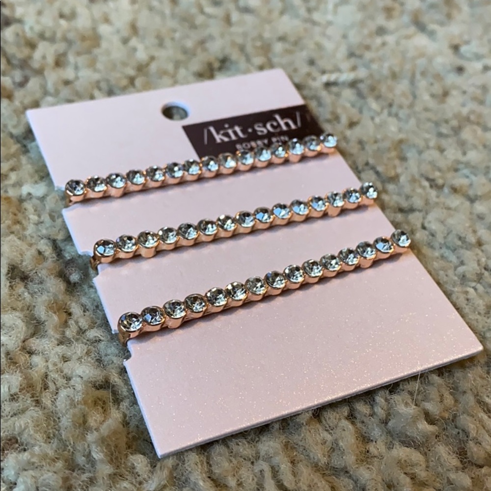 NEW Kitsche Rhinestone Bobby Pins / Hair Clips